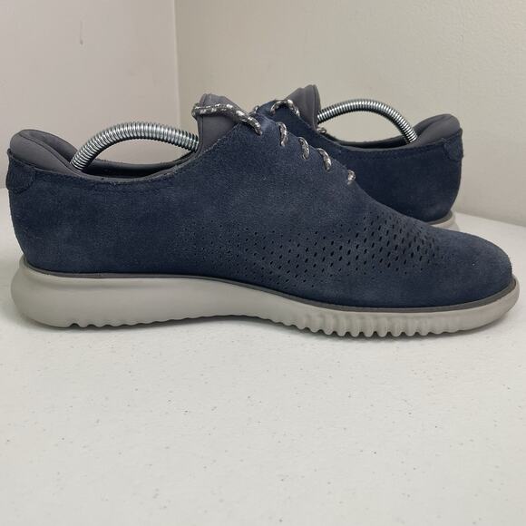 Cole Haan Men’s Size 10 Shoes Blue Suede Wingtip Oxford 2.ZEROGRAND C35631 Grand main image 9